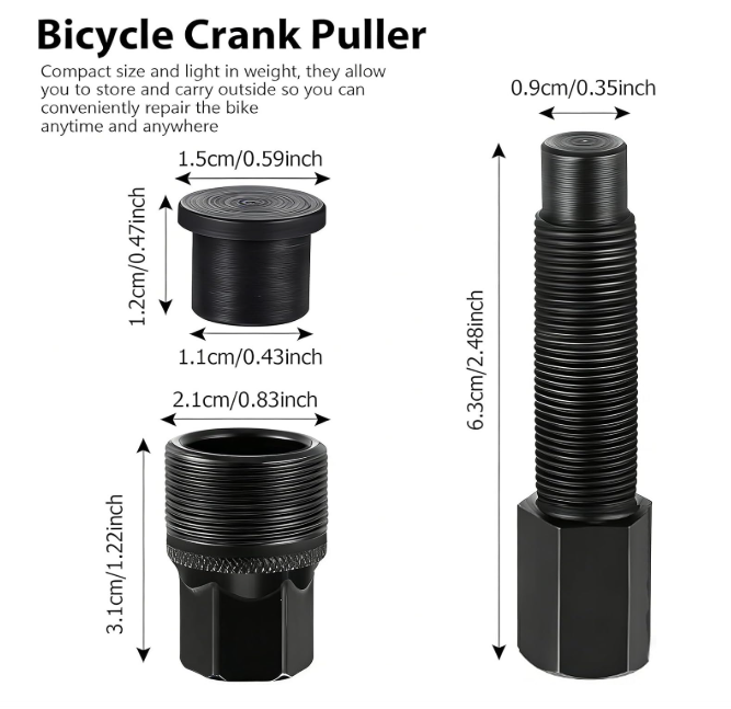 Bicycle Crank Puller Tool – 2 Pack Carbon Steel Crank Remover